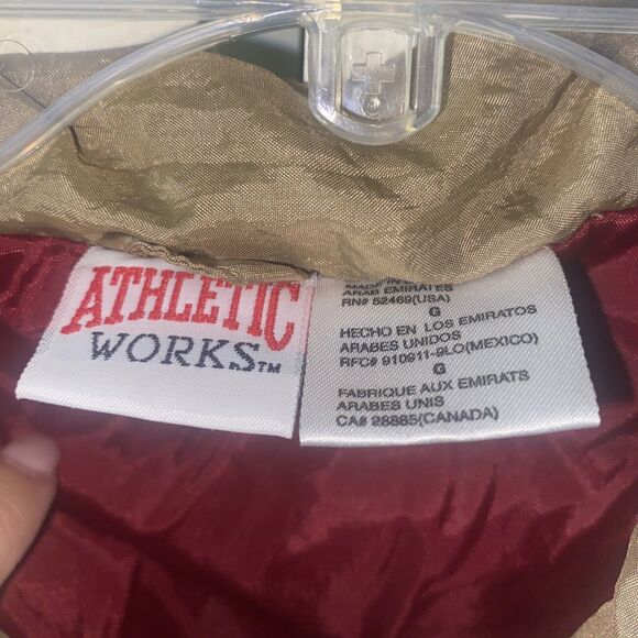 Vintage Athletic Works 2 Pc Set Jogger Parachute Pants Windbreaker Women's Large - Picture 5 of 12